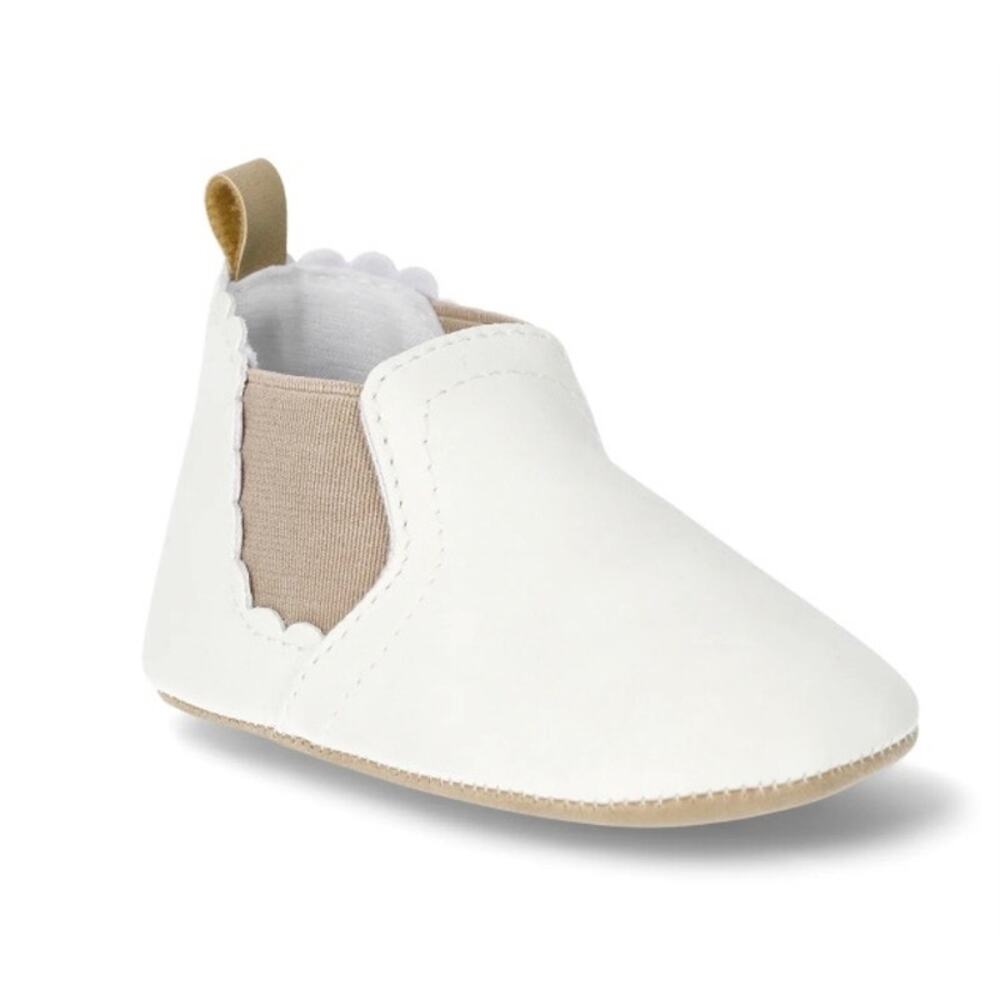 Carters‎ Child of Mine Baby Girl White Chelsea Boots NWT